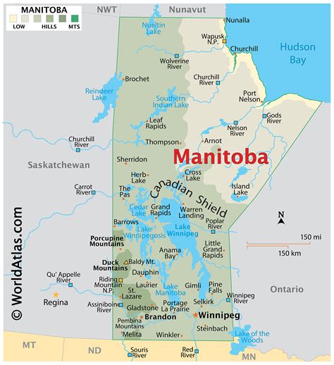 cities close to manitoba canada